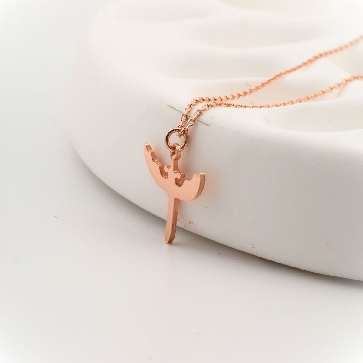 925 K Yarasa Figured Rose Women's Silver Necklace