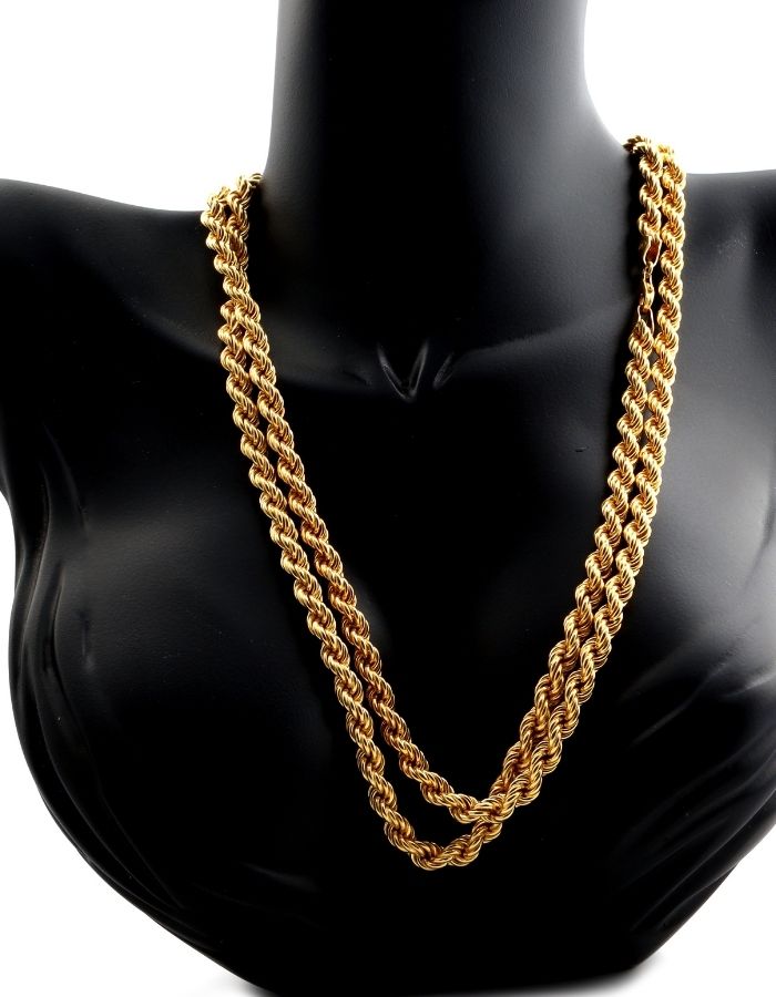 Gold Plated Rope Silver Chain