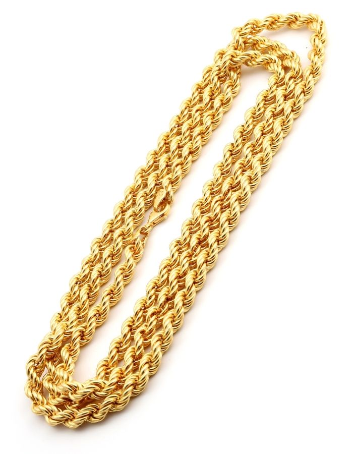 Gold Plated Rope Silver Chain