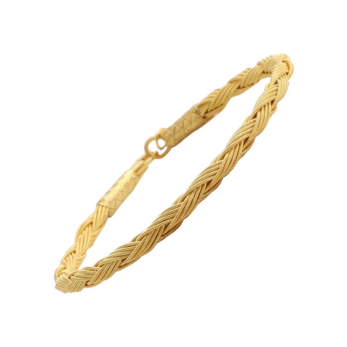 Kazaziye Altın Kaplama Unisex Gümüş Bileklik