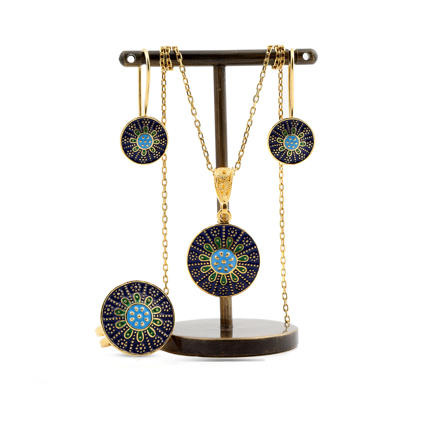 Enamel Model Mardin Straw Silver Women’s Triple Set
