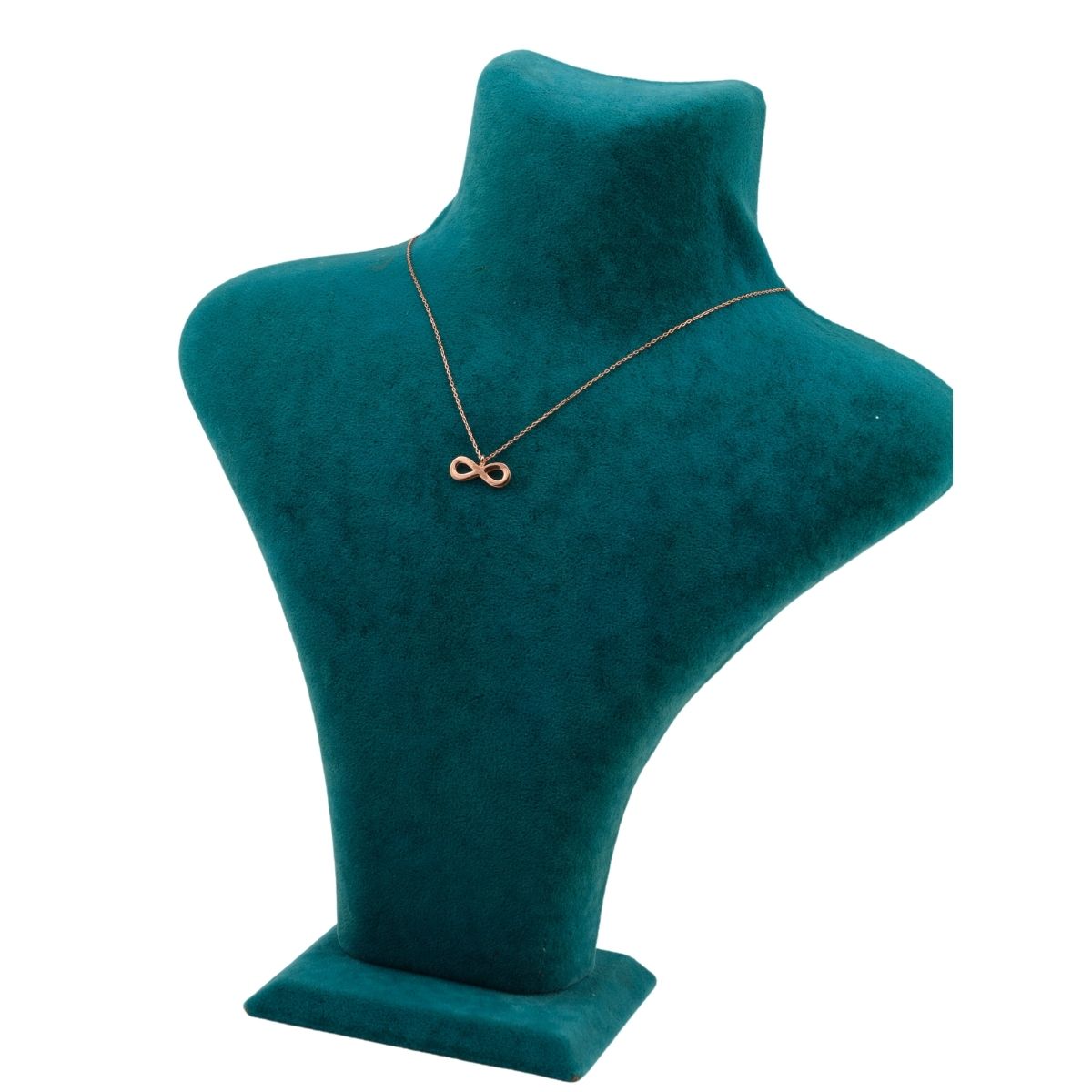 925 Sterling Silver Womens Infinity Rose Necklace