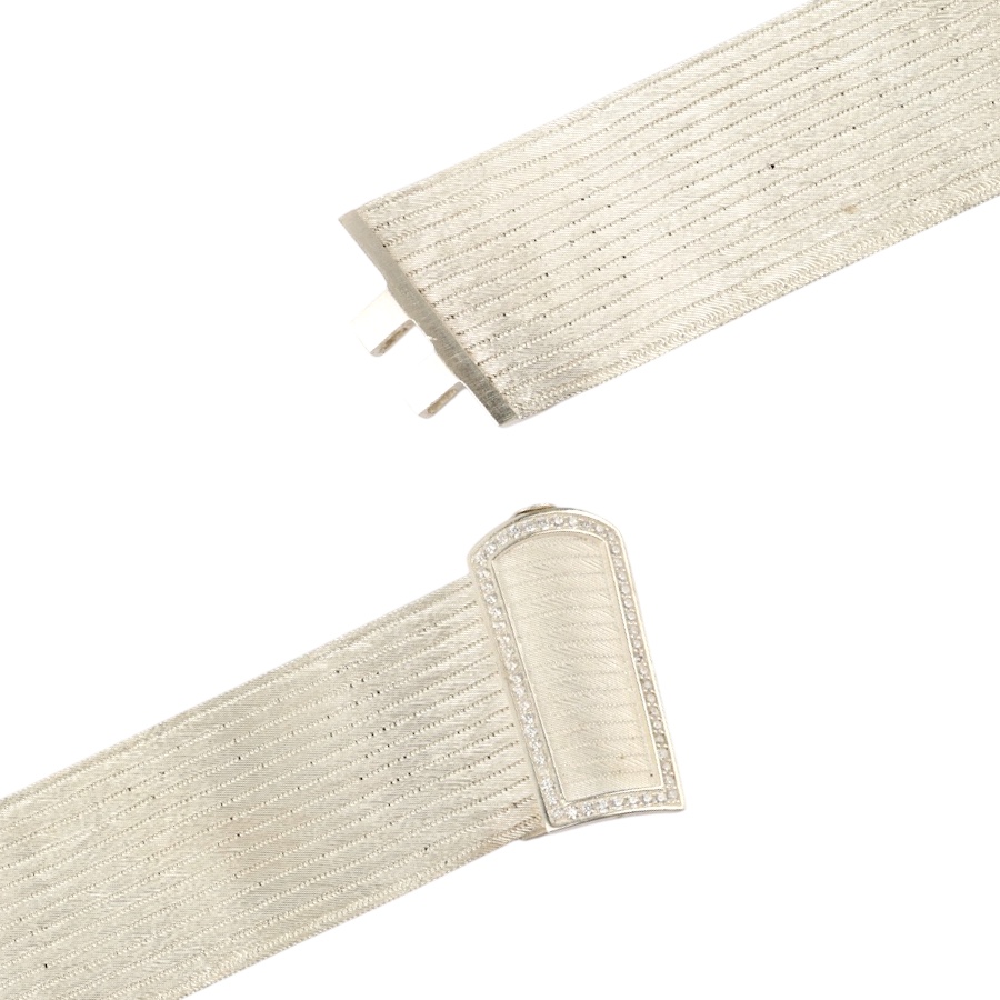 15 Row Chain Clasp Trabzon Wicker Silver Bracelet