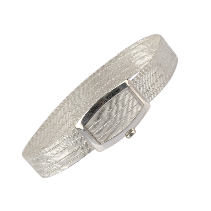 5 Row Klasik Trabzon Hasırı Silver Bangle