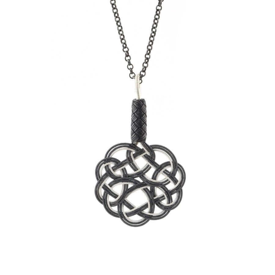1000 K Woven Oxidized Women's Necklace