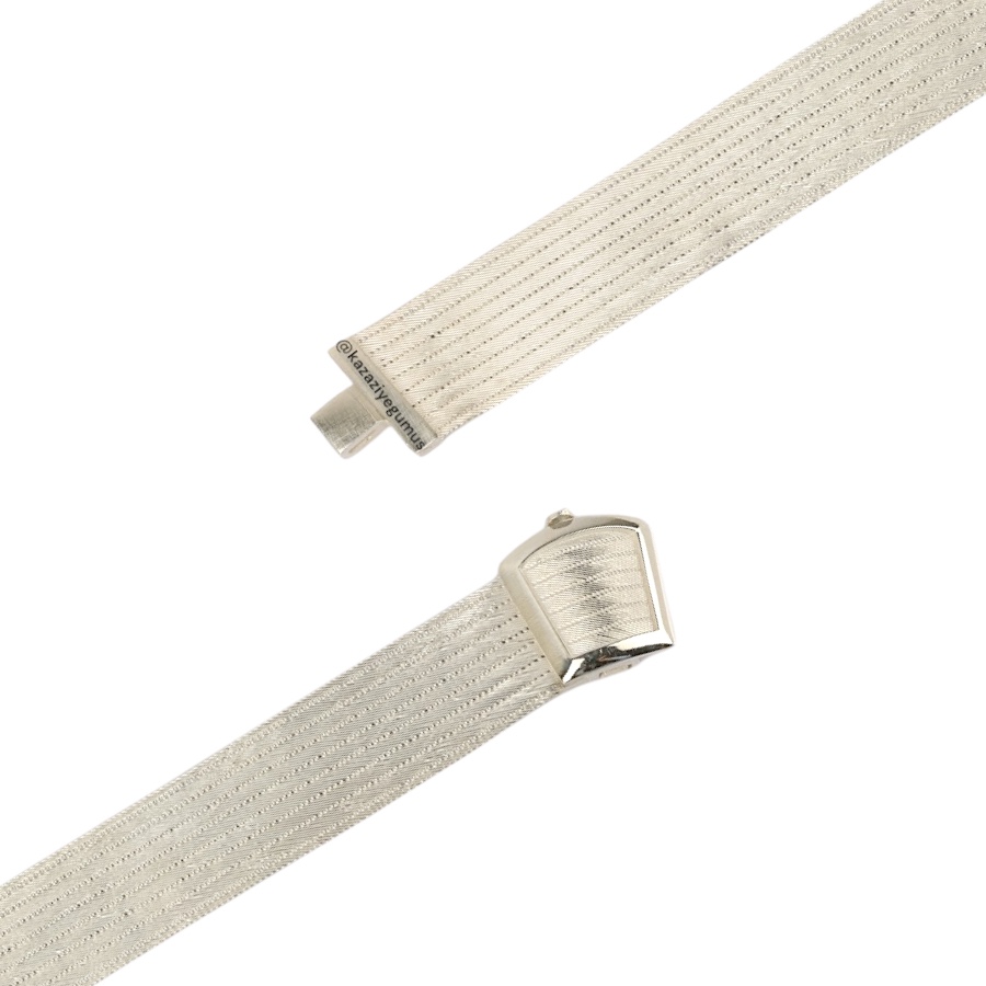 9 Row Classic Trabzon Wicker Silver Bracelet
