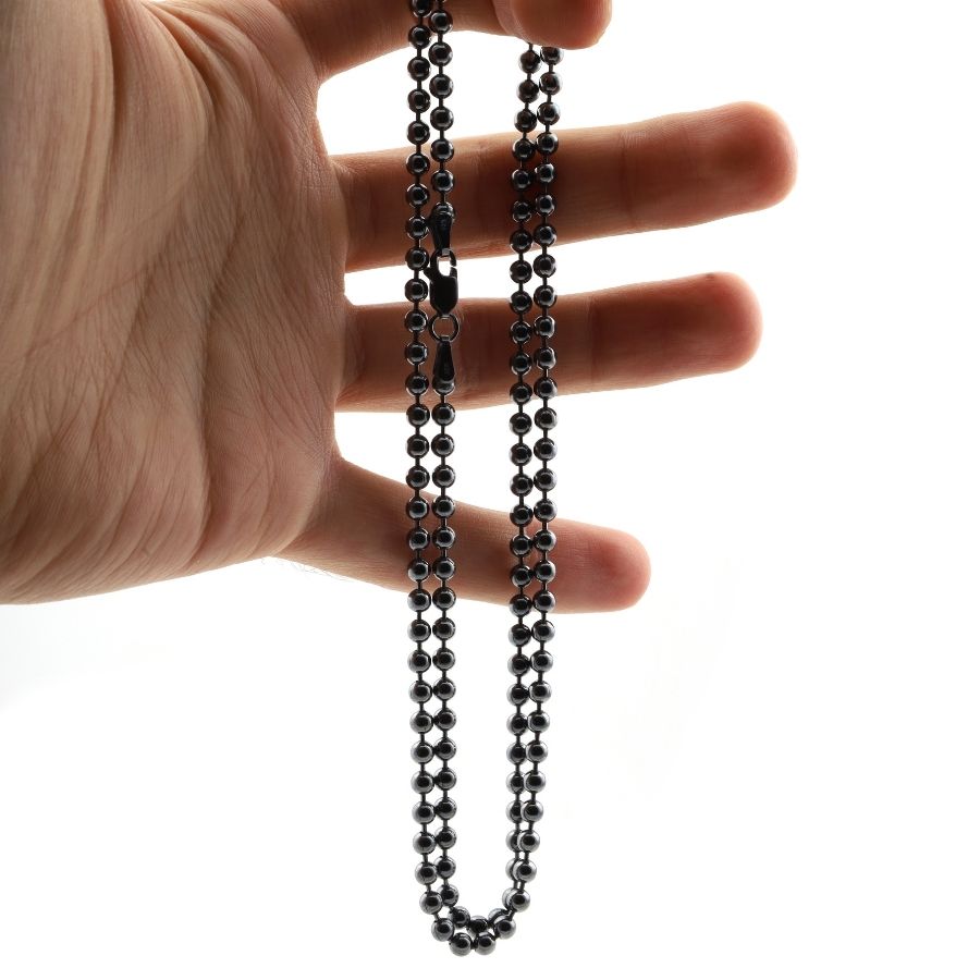 Oxidized Top Chain Silver Necklace