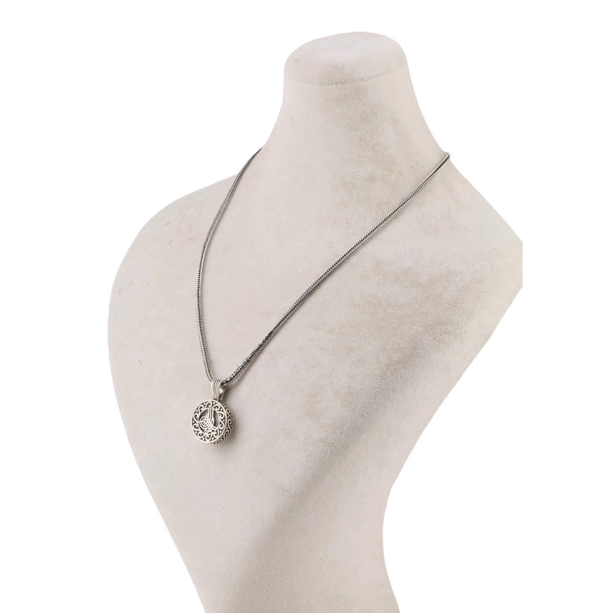 925 Sterling Silver Star and Crescent Necklace