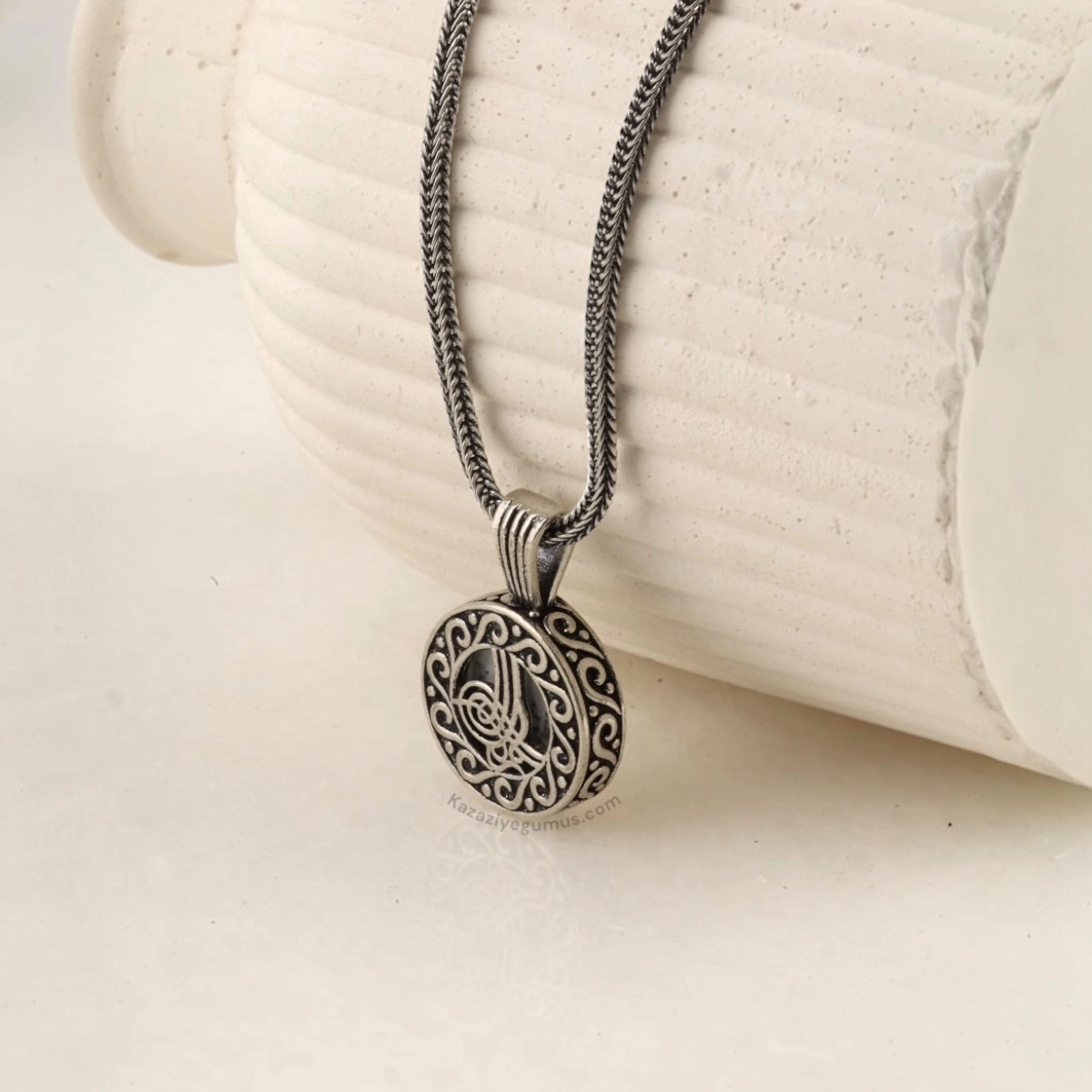 925 Sterling Silver Star and Crescent Necklace