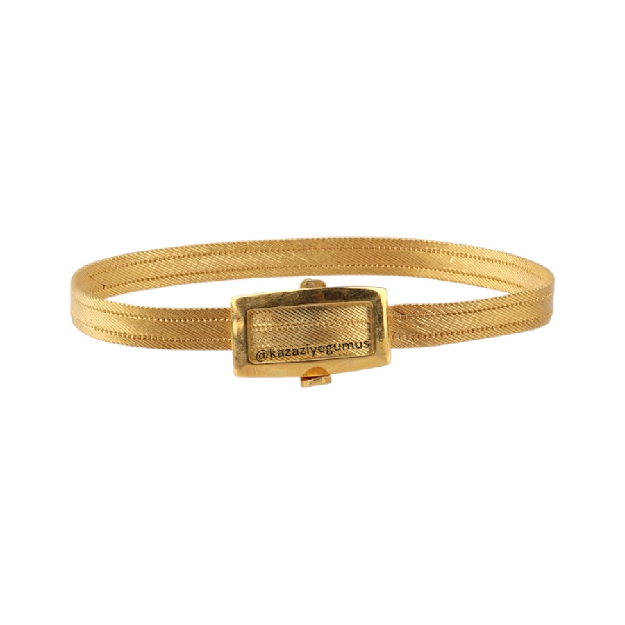 3 Row Klasik Trabzon Hasırı Silver Bangle
