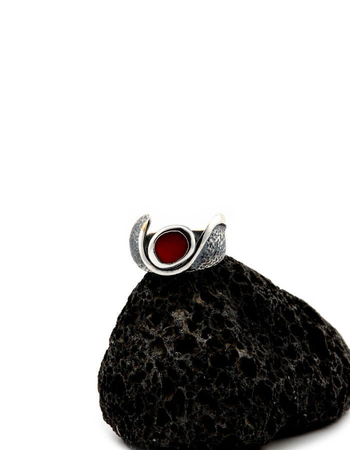Agate Stone Women’s Sterling Silver Ring