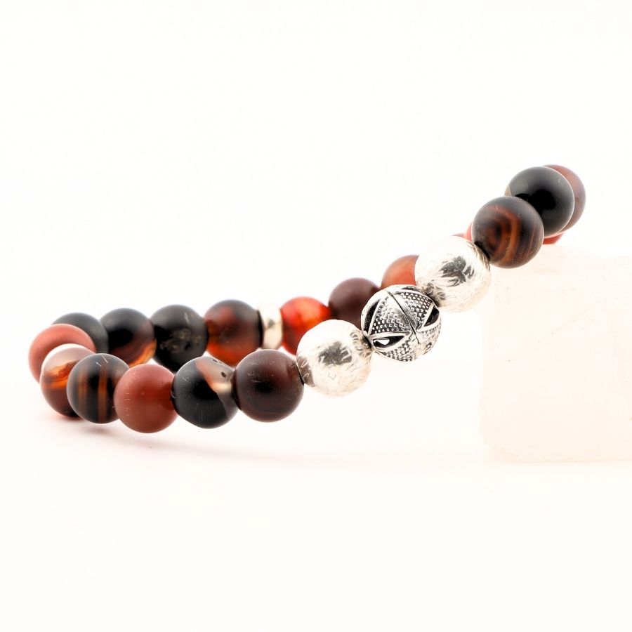 925 Sterling Silver Bracelet with Natural Agate Stone