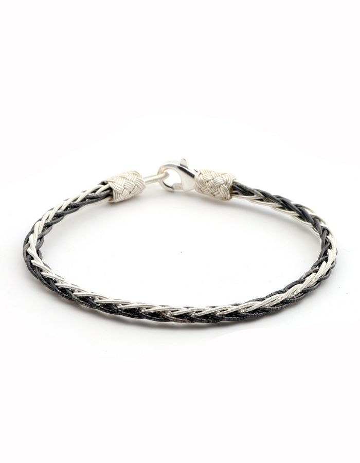 Kazaziye Black and White Rope Bracelet