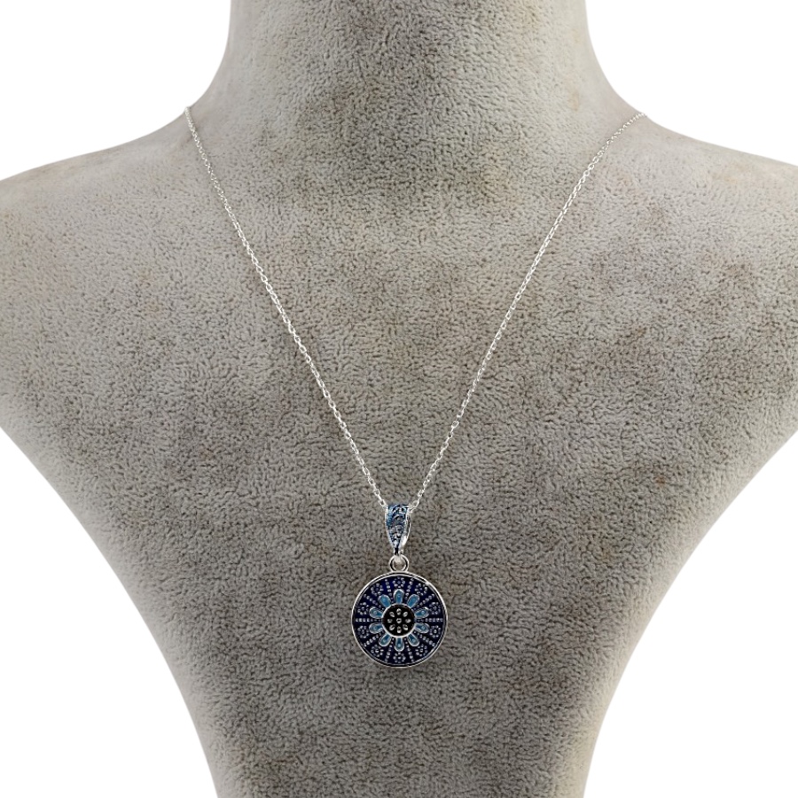925 Sterling Silver Necklace with Gilded Enamel