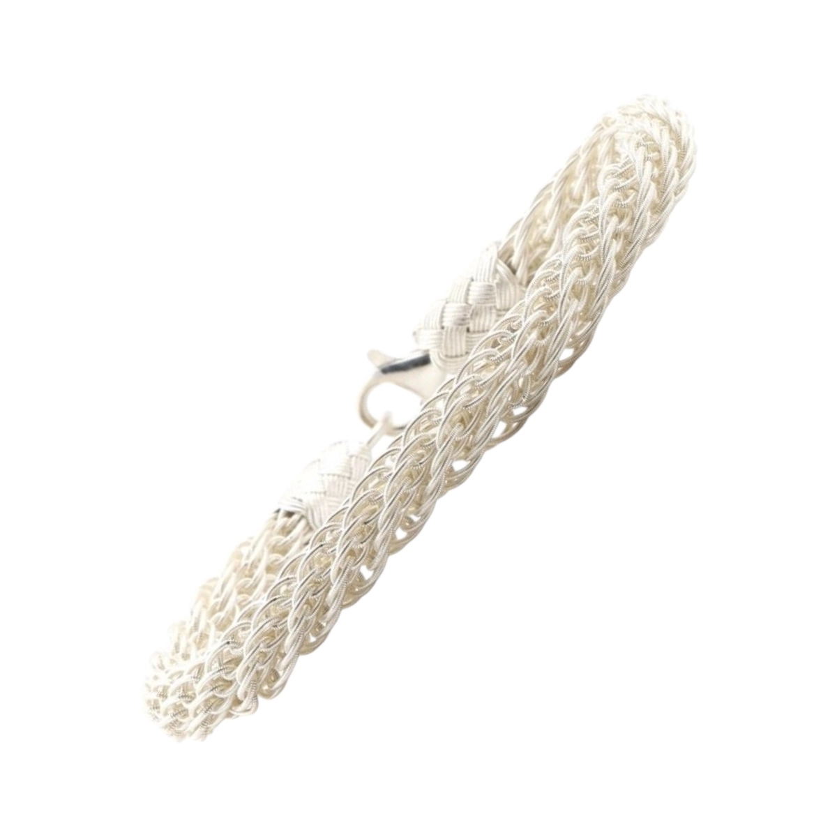 Kazaziye Sarması Beyaz Gümüş Bileklik