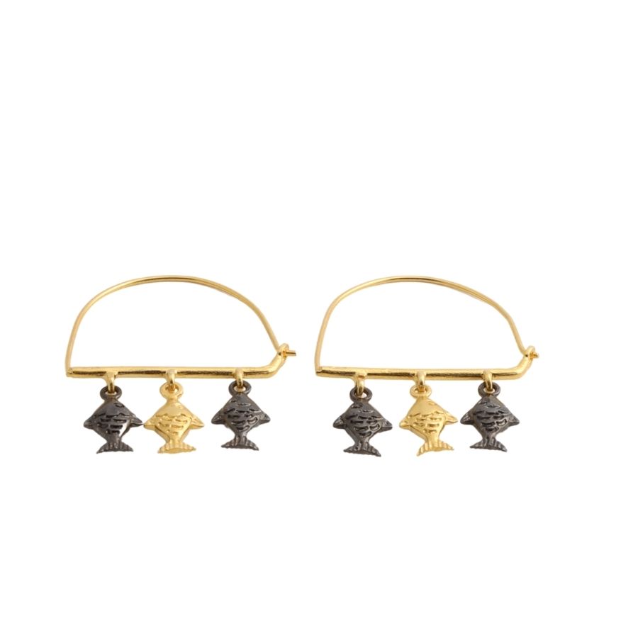 Gold Plated Womens Silver Earrings