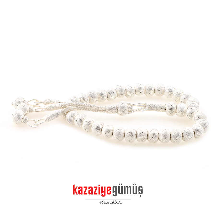 White Knitted Gold Plated Rosary