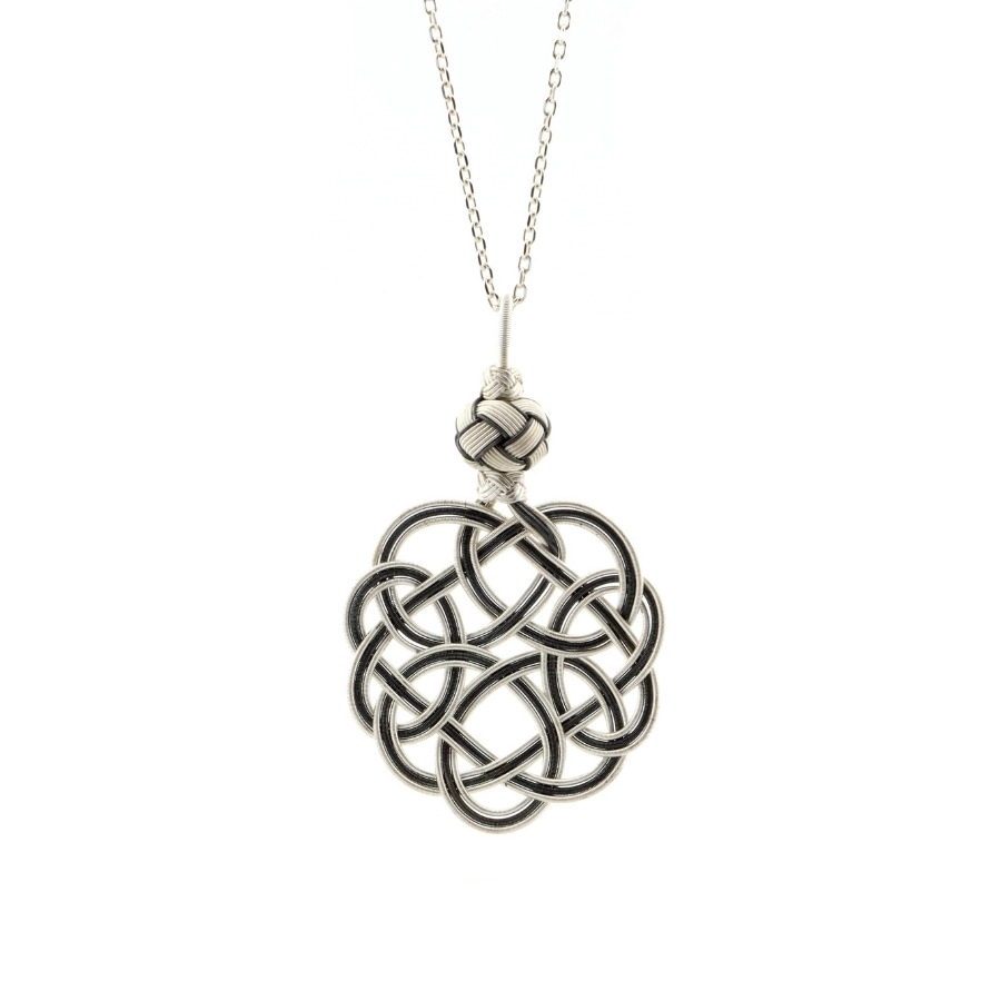 Black White Woven Necklace