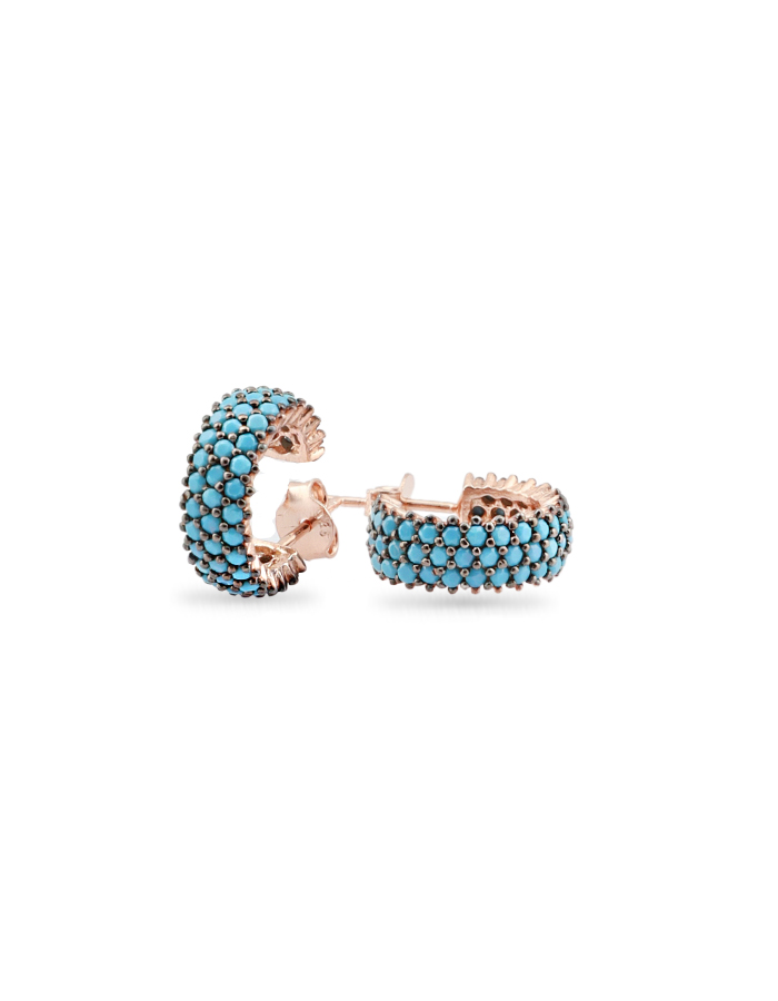 Rose Nano Women's Silver Earrings