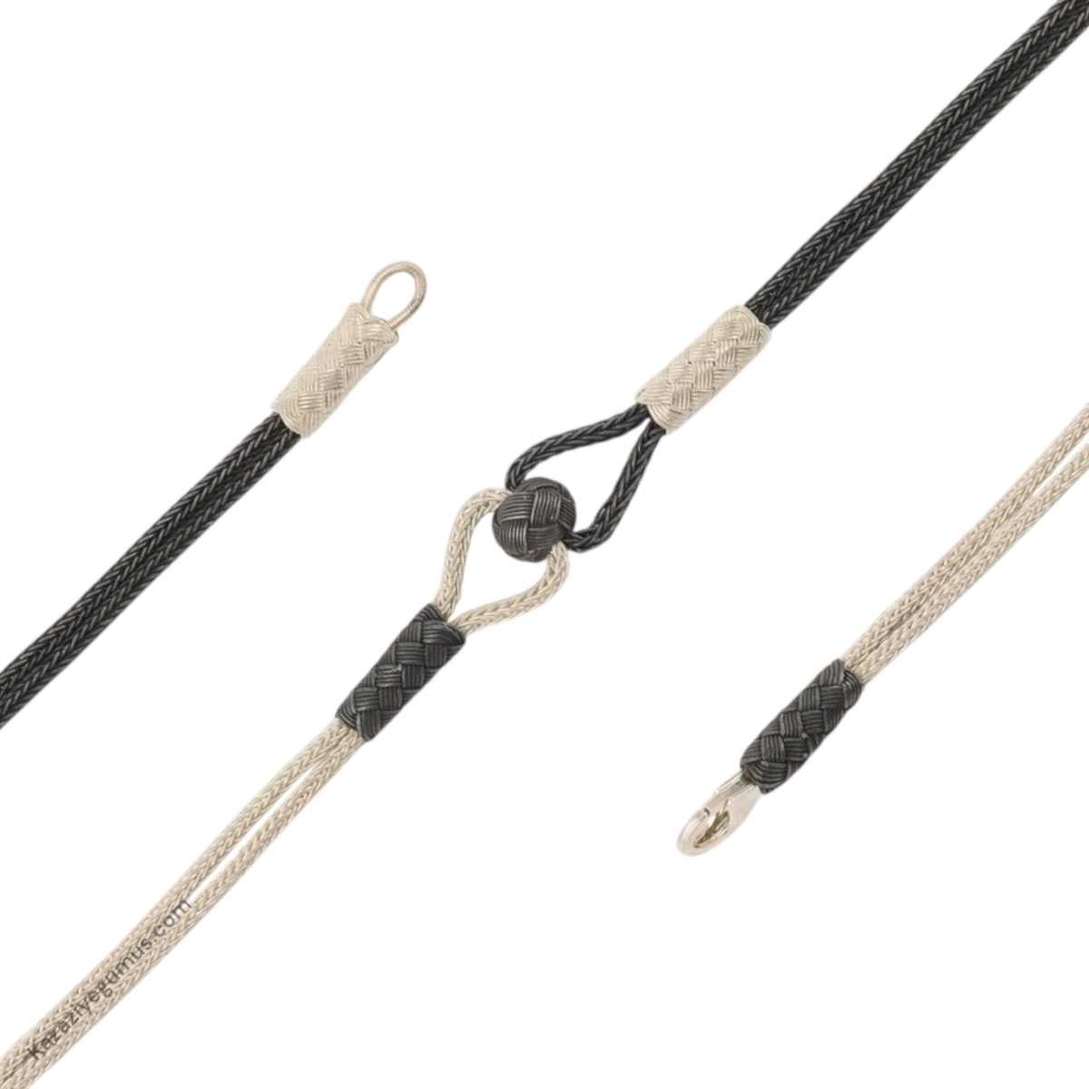1000 Carat Kazaziye Three-Ball Silver Bracelet