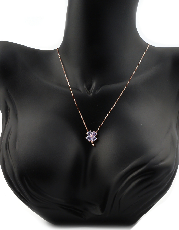 Mystical 4 Leaf Clover Sterling Silver Necklace