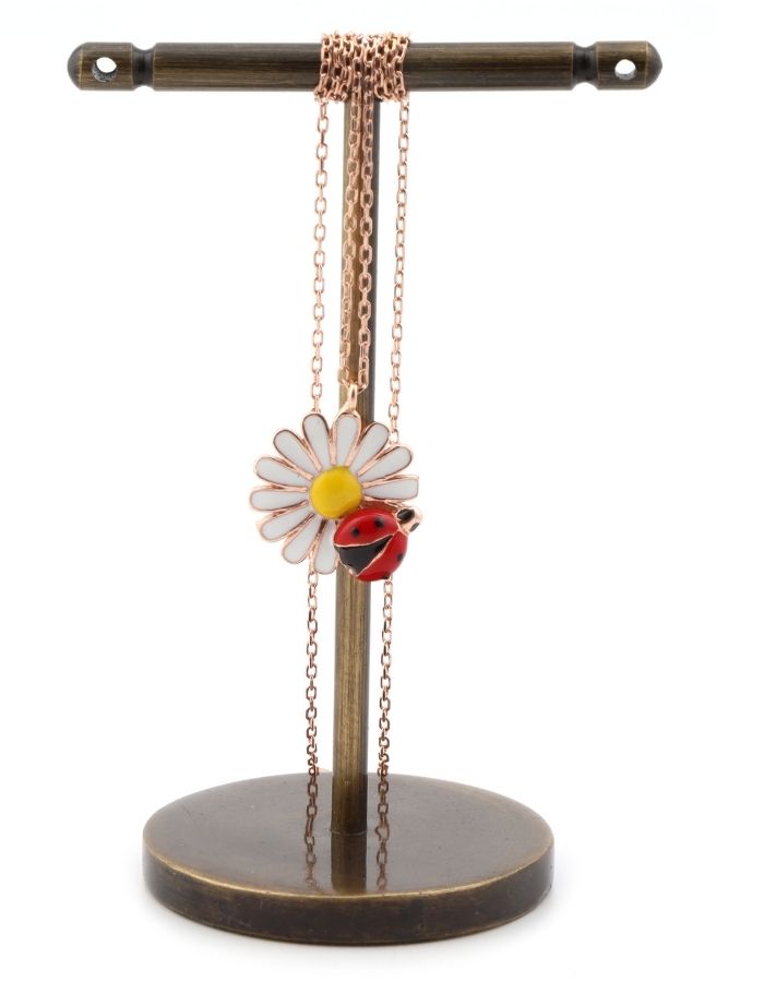 Daisy Model Woman Silver Necklace