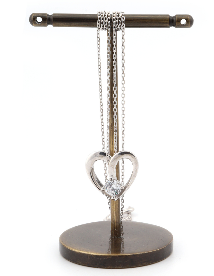 925 Sterling Heart Diamond Necklace