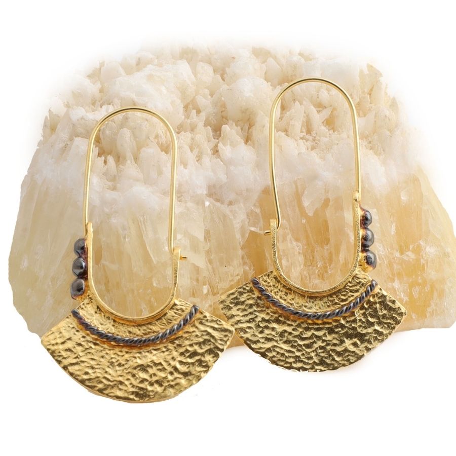 Gold Plated Pearl Womens Silver Earrings