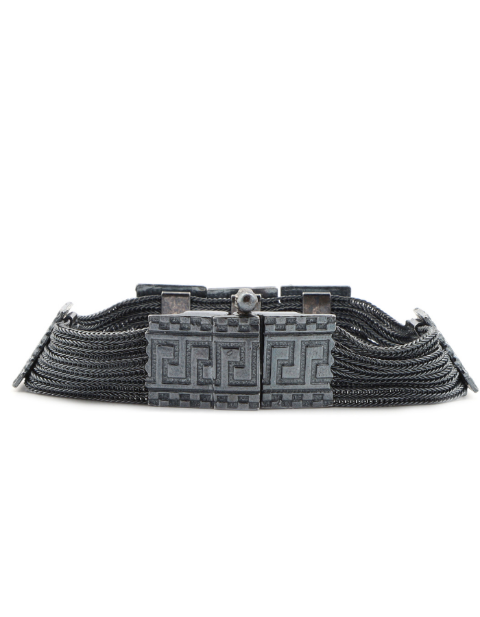 Unisex Oxidized Midyat Straw Bracelet