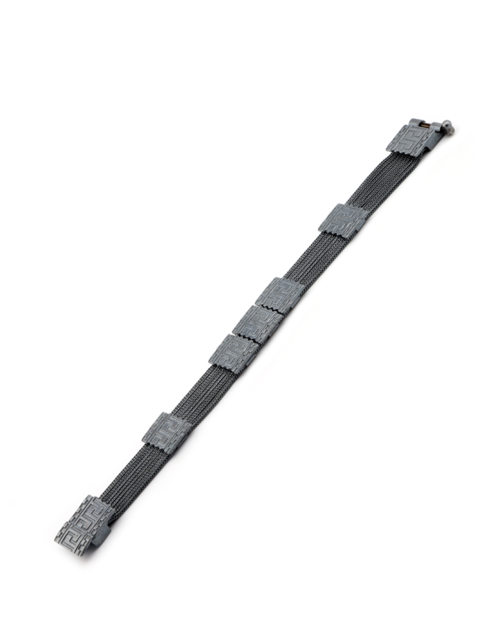 Unisex Oxidized Midyat Straw Bracelet