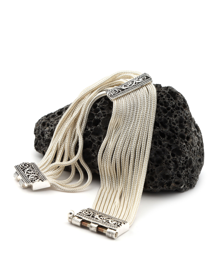 Midyat Straw Silver Bracelet