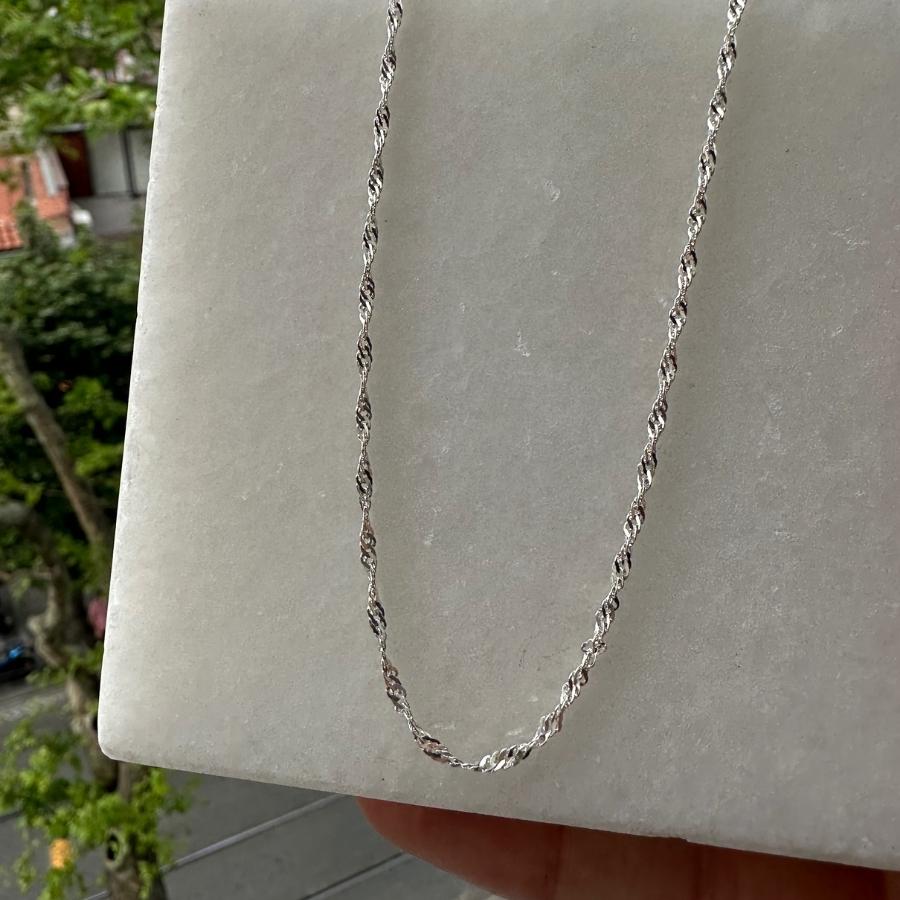 Singapore 50cm Silver Chain