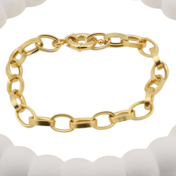 22 carat Gold Plated Lady Silver Womens Bracelet