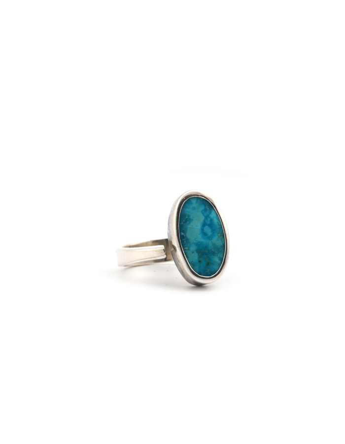 Turquoise Stone Women’s Sterling Silver Ring