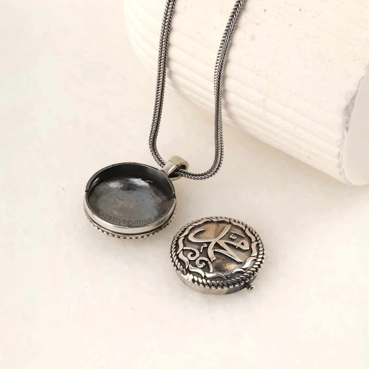 925 Sterling Silver Tughra Amulet Necklace