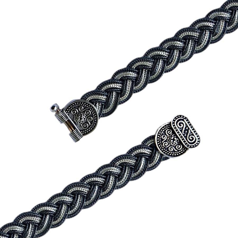 925 Carat Mardin Straw Silver Bracelet