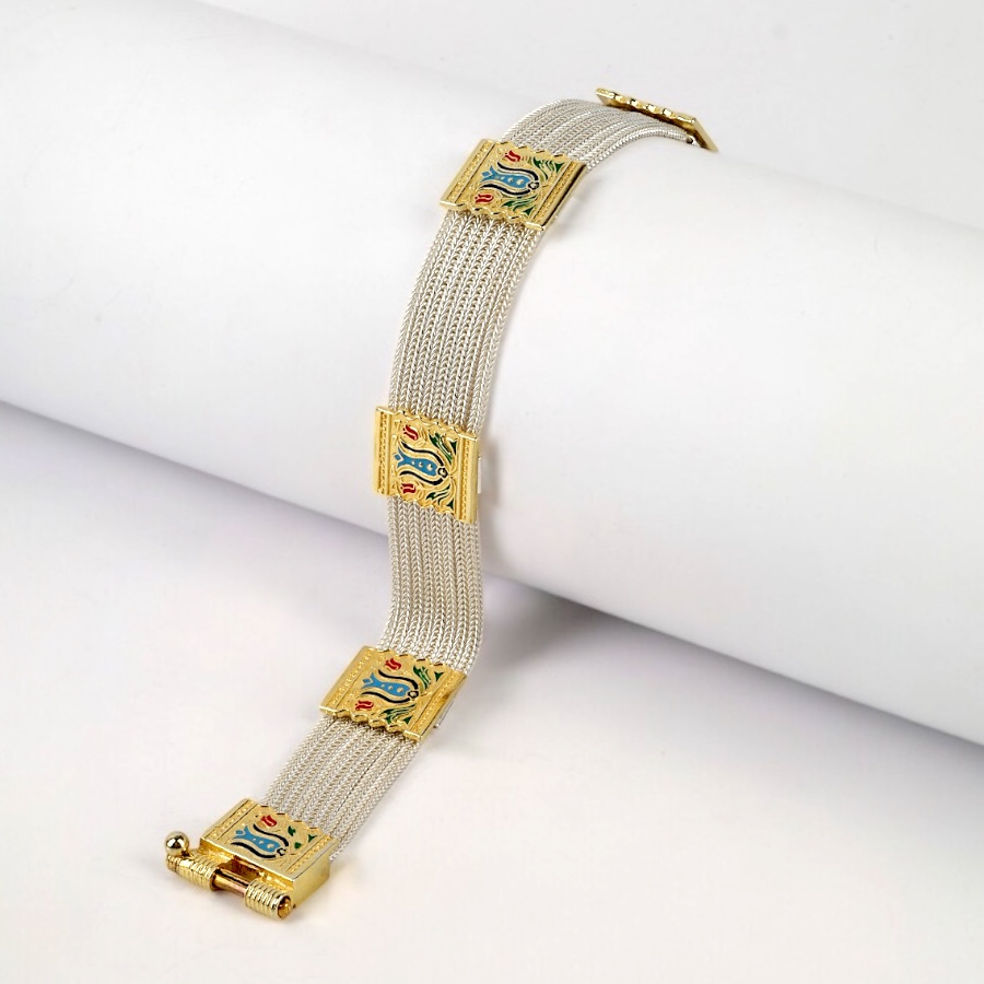 925 Sterling Mardin Straw Bracelet