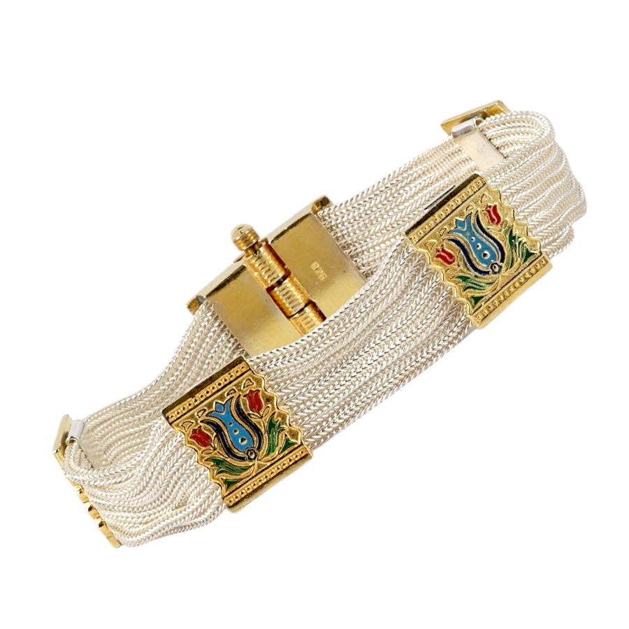 925 Sterling Mardin Straw Bracelet