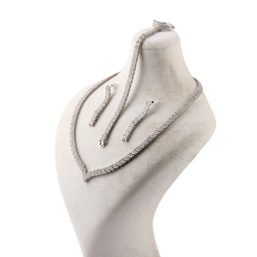925 Sterling Silver Set with Zircon Stone