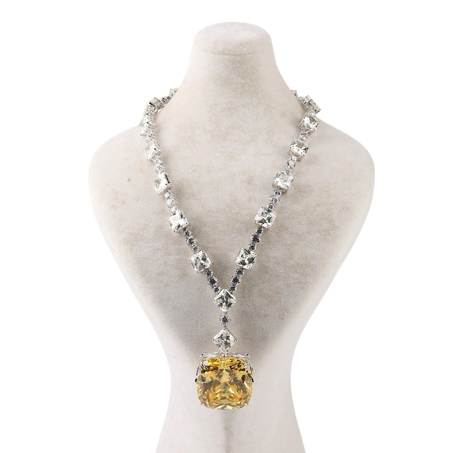 925 Sterling Silver Necklace with Large Stones