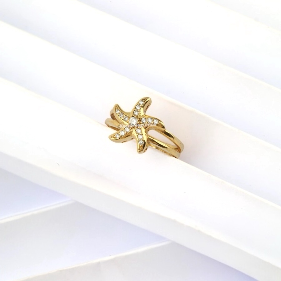925 K Sea Star Women's Silver Ring