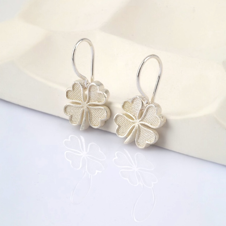 925 Sterling Silver Clover Women’s Earrings