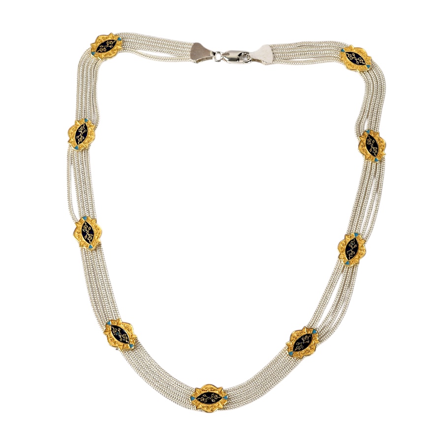 925 Sterling Authentic Motif Mardin Straw Necklace