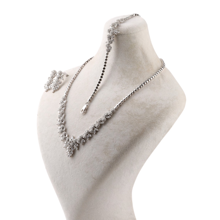 925 Sterling Silver Waterway Necklace Set