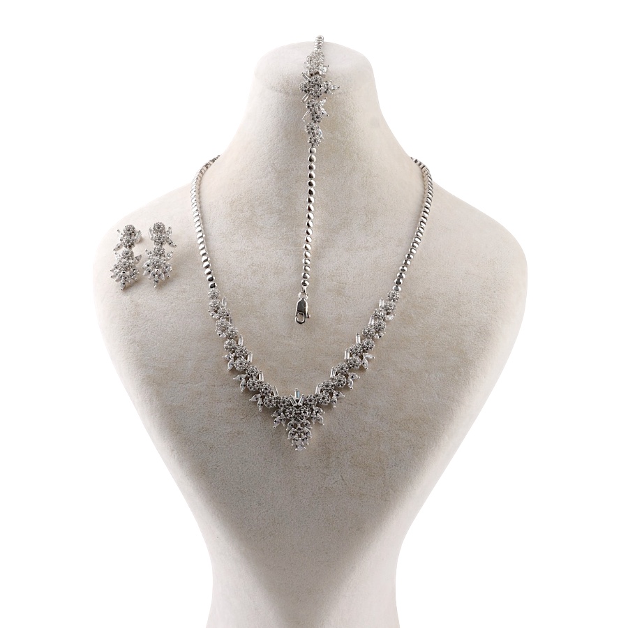 925 Sterling Silver Waterway Necklace Set
