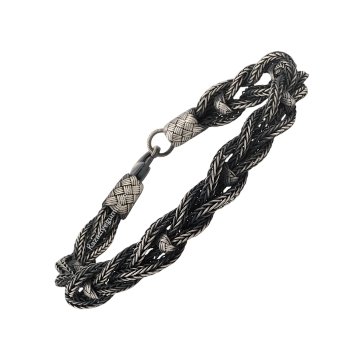 1000 Carat Kazaziye Knitted Silver Bracelet