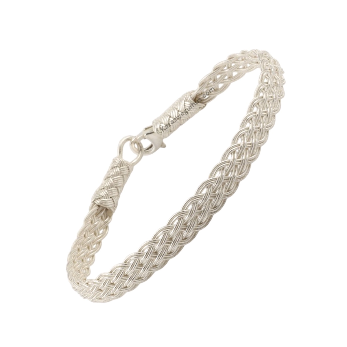 1000 Carat Kazaziye Four Knit Silver Bracelet