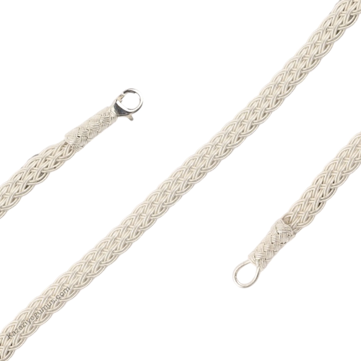 1000 Carat Kazaziye Four Knit Silver Bracelet