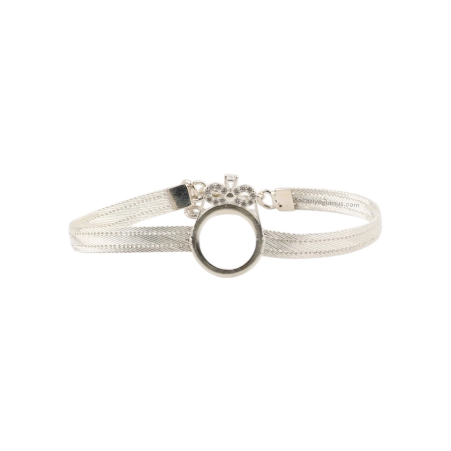 3 Row Ring Trabzon Hasırı Silver Bangle