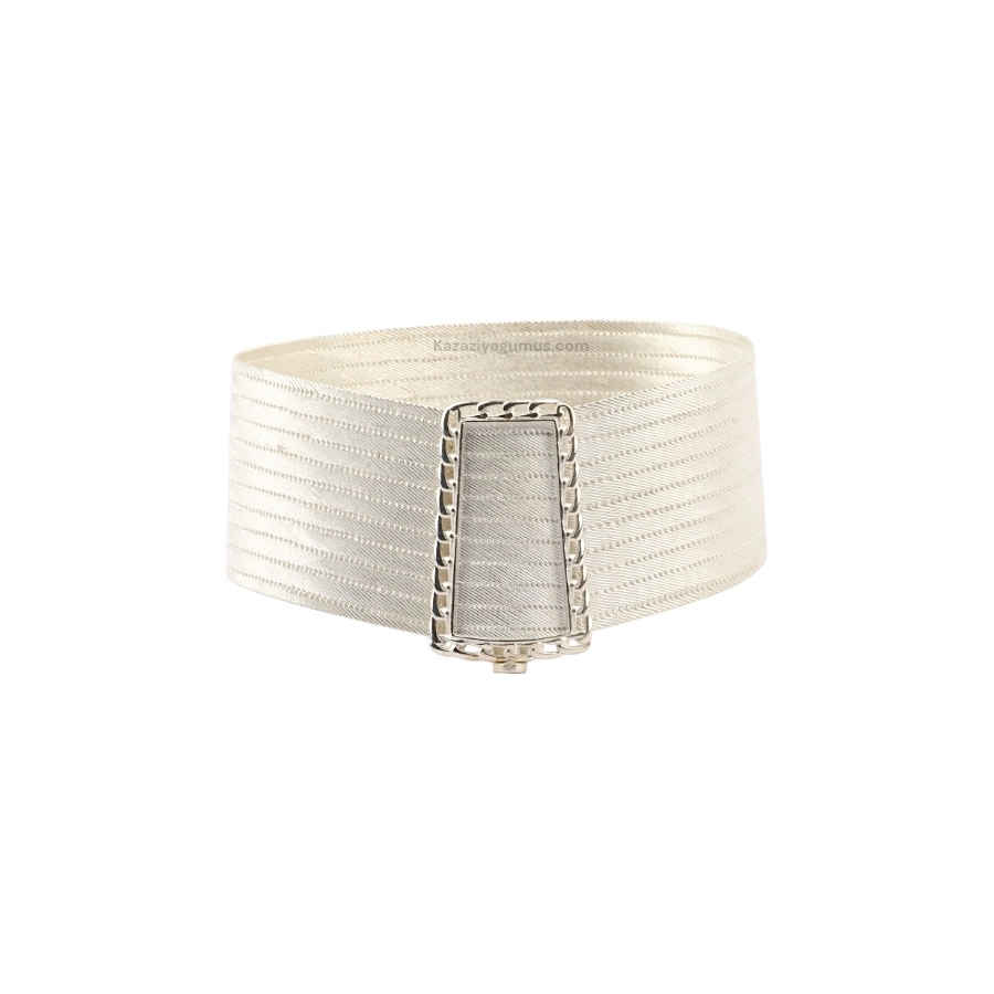 11 Row Chain Trabzon Hasırı Silver Bangle